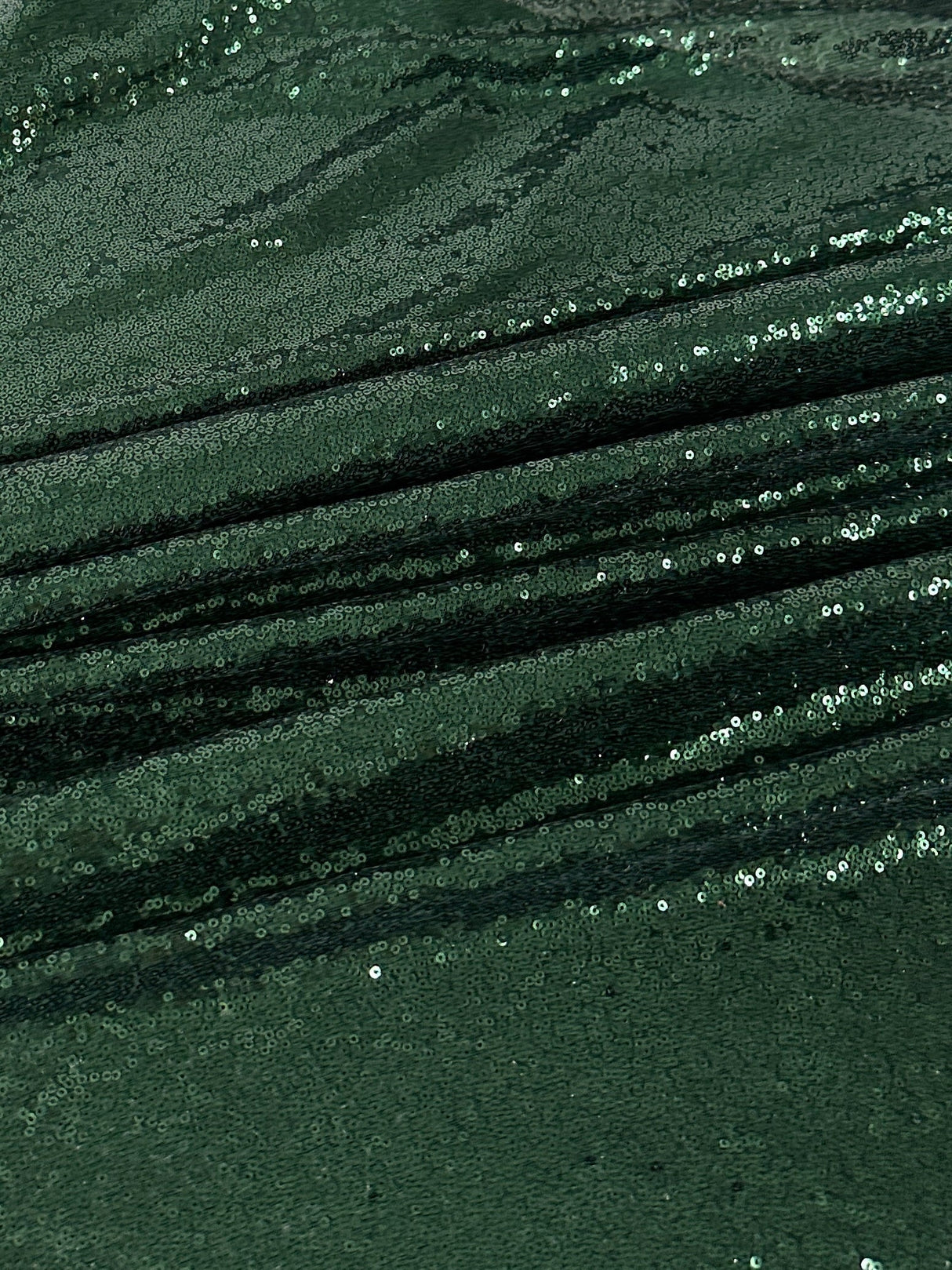 Stretch Sequin on Mesh Hunter Green
