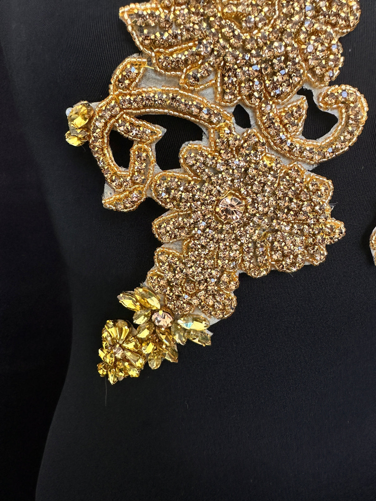Gold Rhinestone Applique