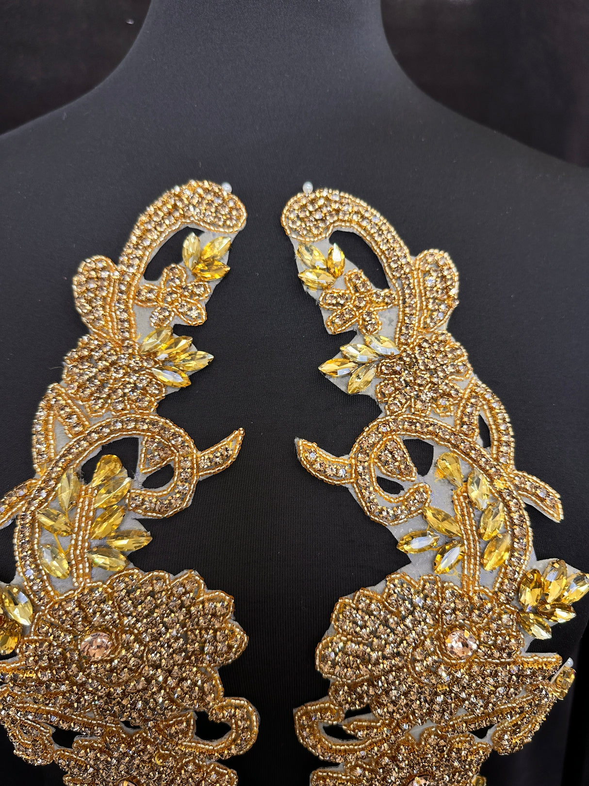 Gold Rhinestone Applique