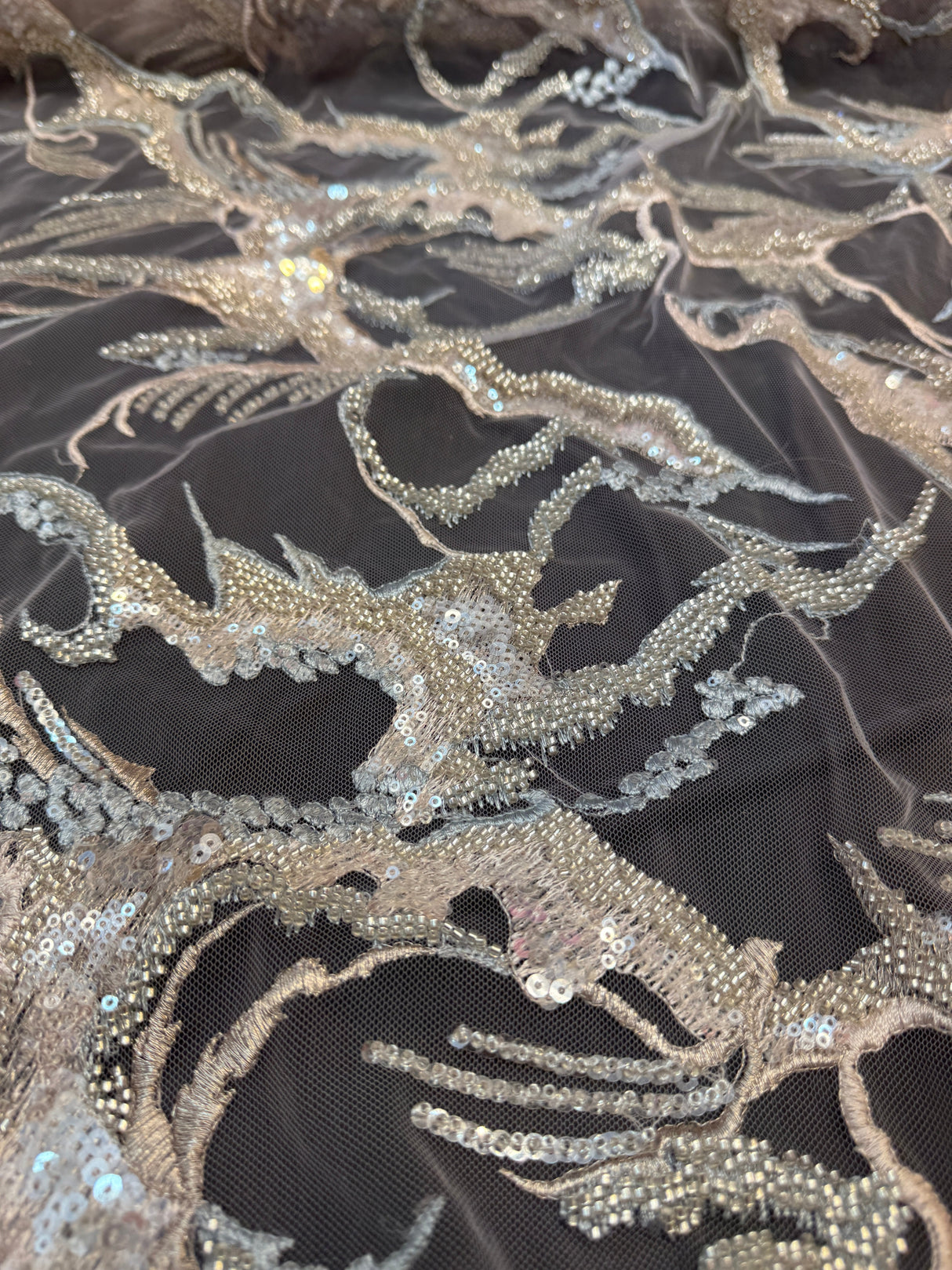 Sequin Embroidered Mesh Lace