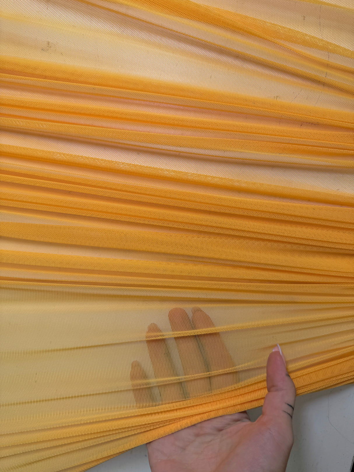Yellow 4-Way Stretch Power Mesh