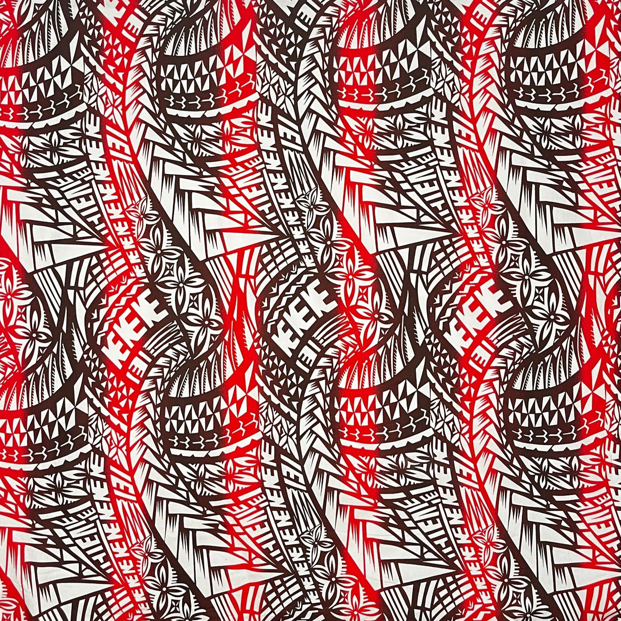Traditional Polynesian Tattoo Muslin Cotton Fabric - Black & Grey, 36" X 60" (1 Yard)