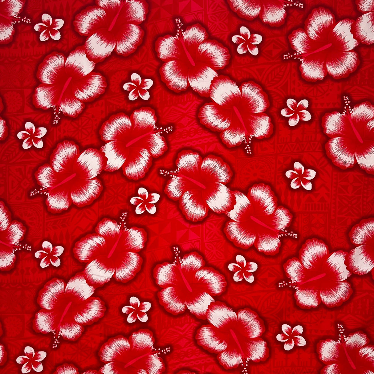 Cotton Hibiscus Tropical Print Fabric