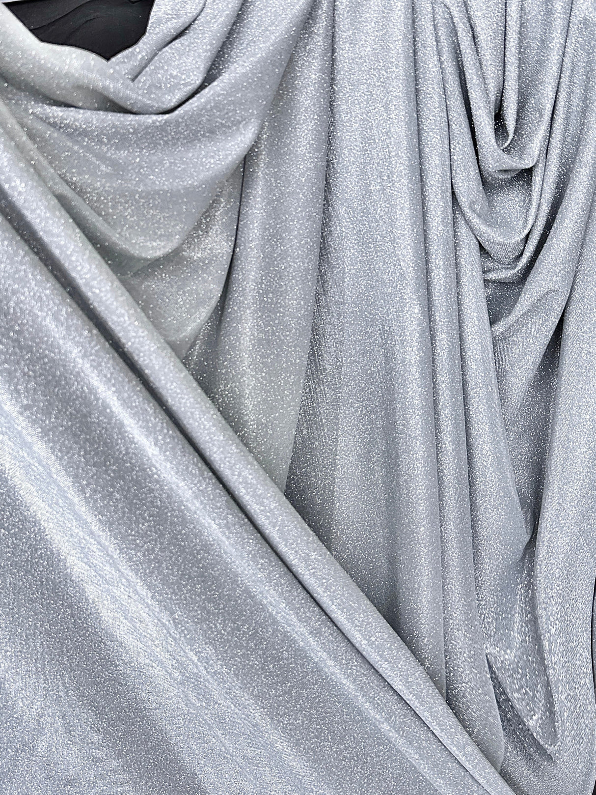 Light Silver Stretch Metallic Lurex