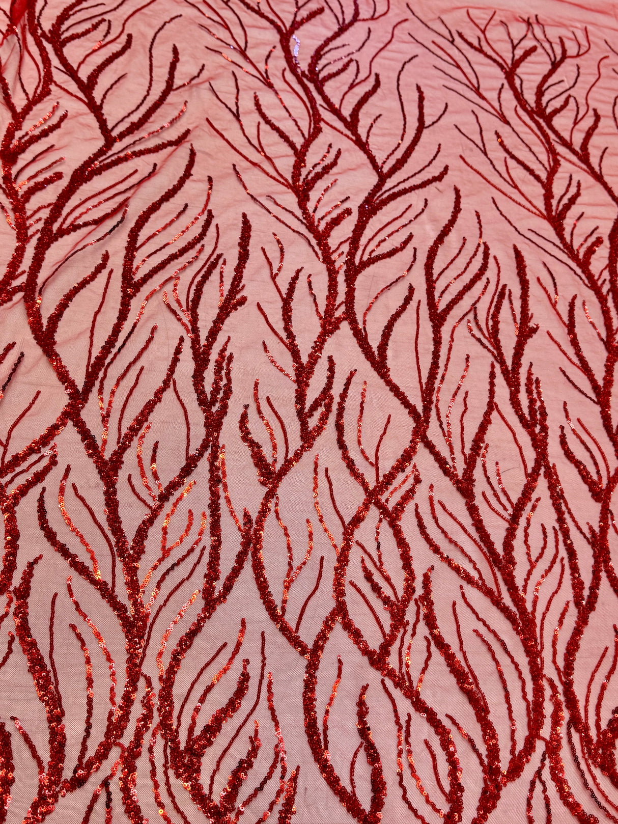 Beaded Sequin Lace on Mesh