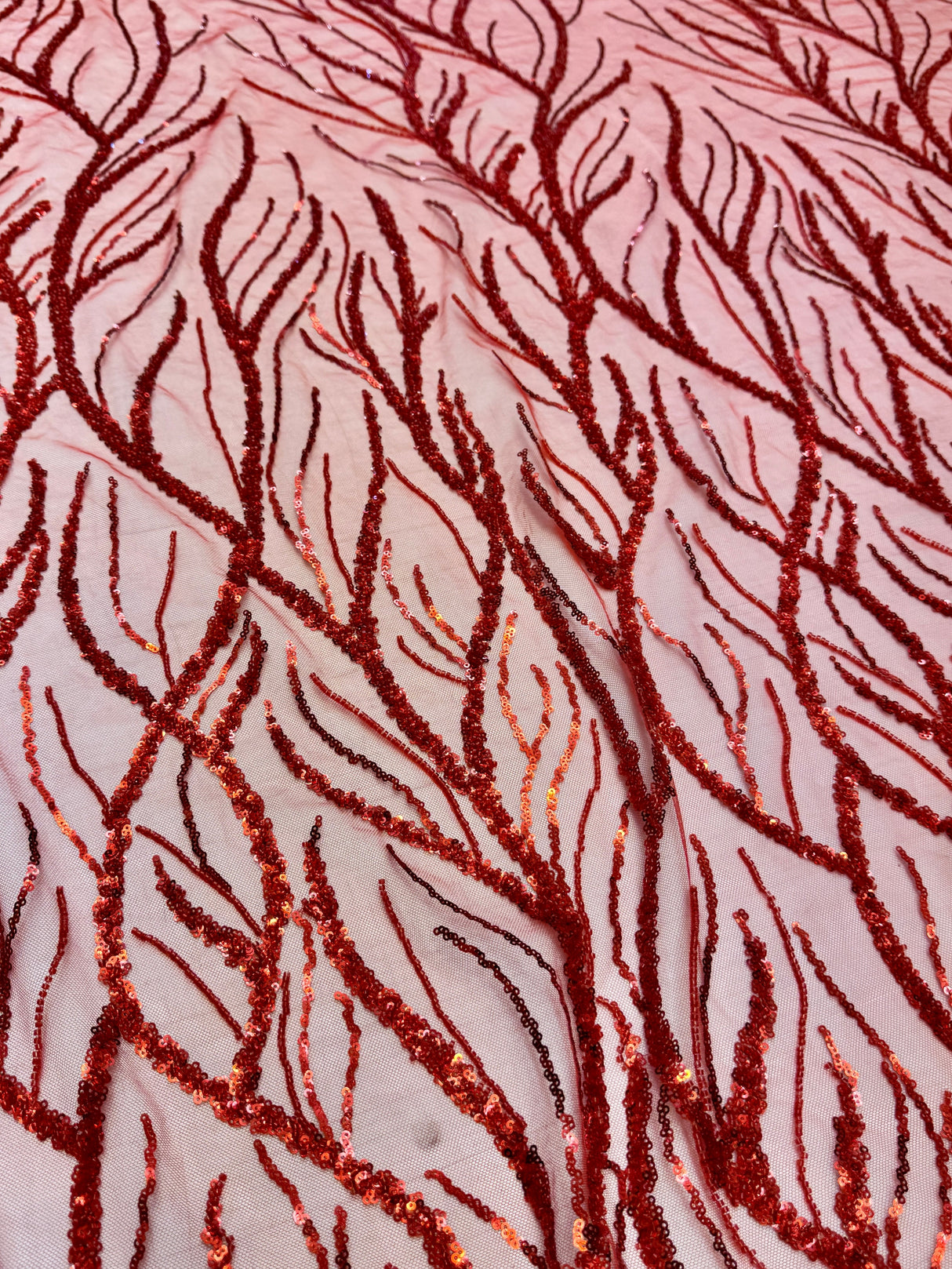 Beaded Sequin Lace on Mesh