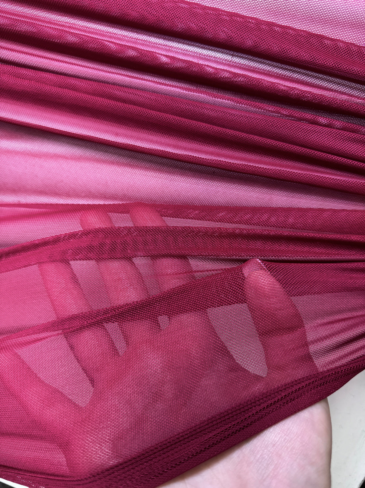 Burgundy 4-Way Stretch Power Mesh