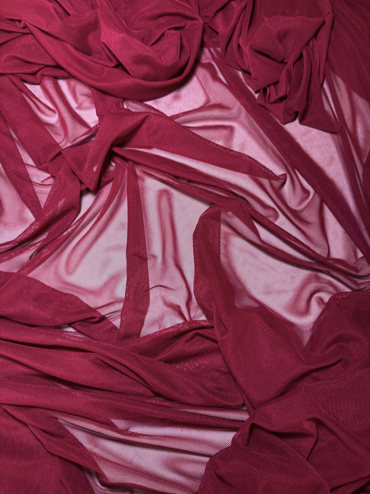 Burgundy 4-Way Stretch Power Mesh