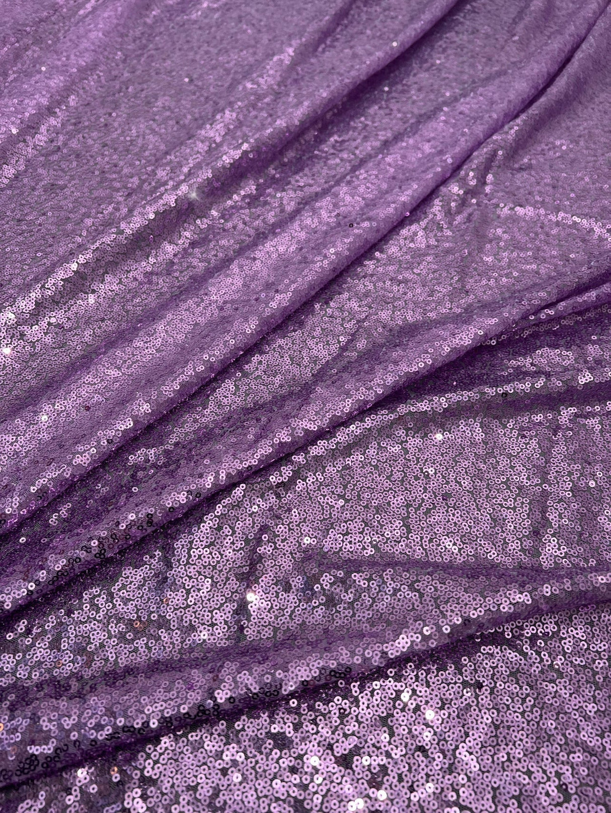 Lavender Stretch Sequin on Mesh
