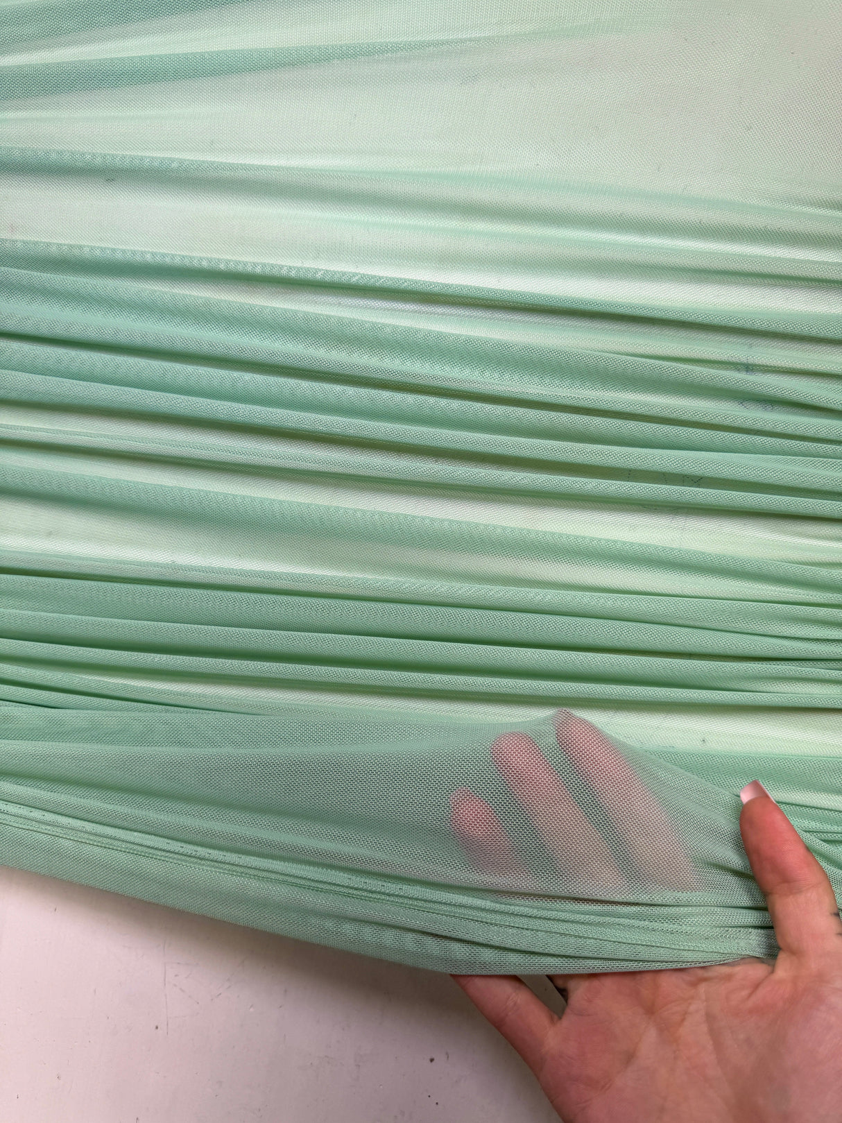 4 Way Stretch Power Mesh Sage Green