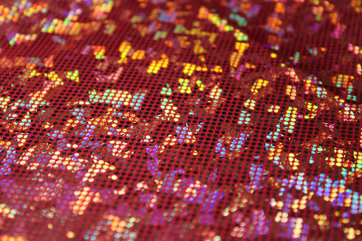 Shattered Glass Nylon Spandex Fabric - Shattered Glass Print, 58"/60" Width (1 Yard)