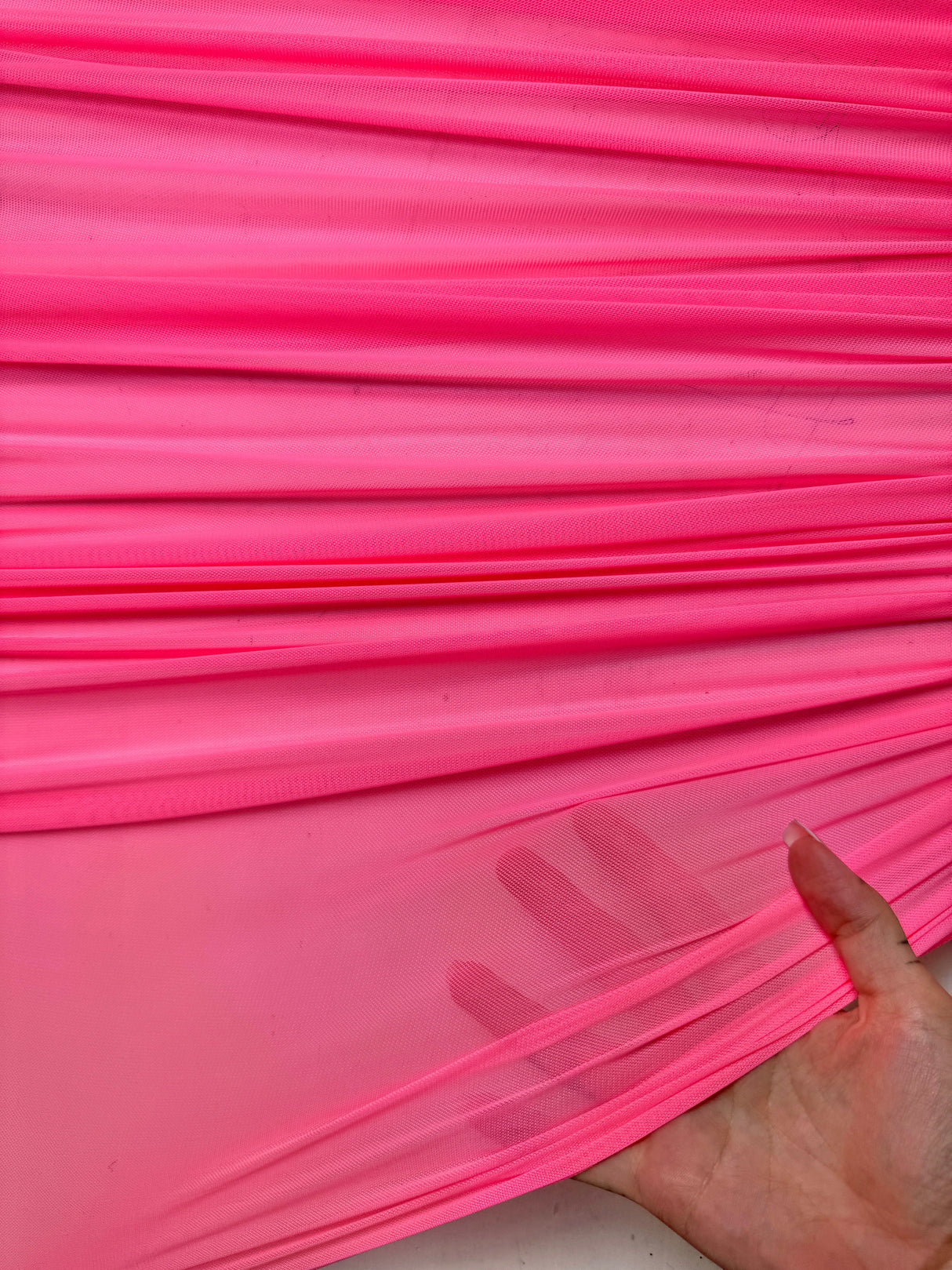 Neon Pink 4-Way Stretch Power Mesh