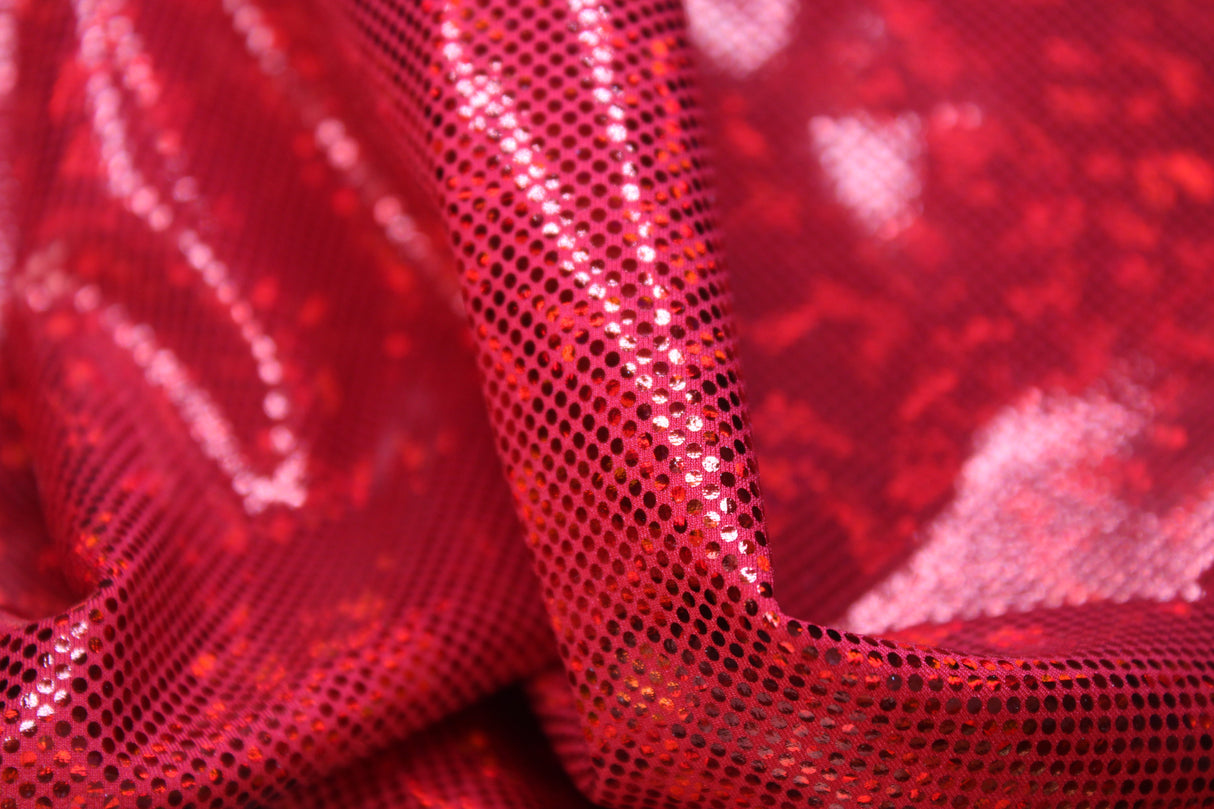 Shattered Glass Nylon Spandex Fabric - Shattered Glass Print, 58"/60" Width (1 Yard)