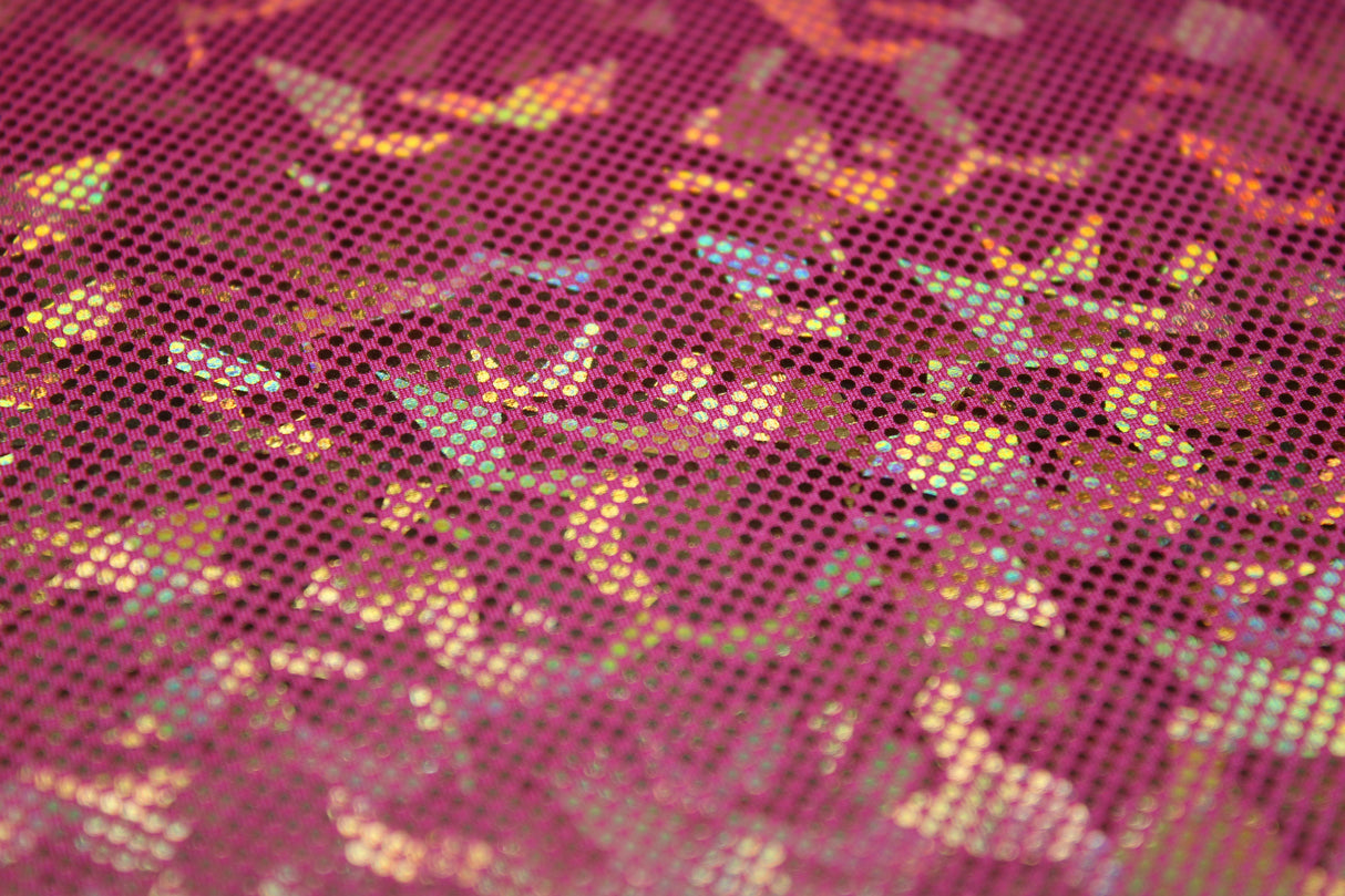 Shattered Glass Nylon Spandex Fabric - Shattered Glass Print, 58"/60" Width (1 Yard)