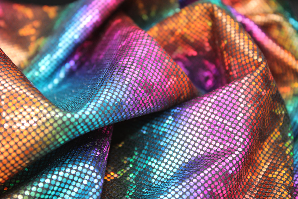 Shattered Glass Nylon Spandex Fabric - Shattered Glass Print, 58"/60" Width (1 Yard)
