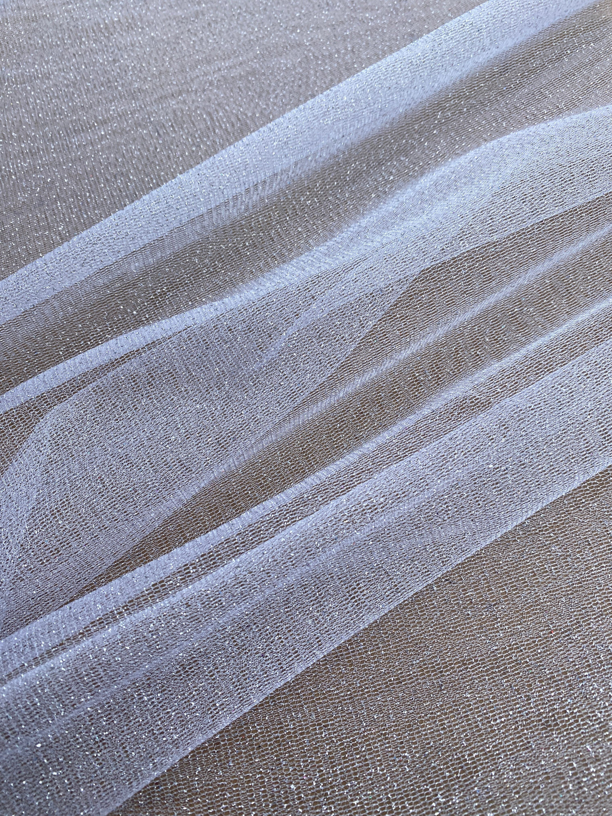 White Glitter Tulle