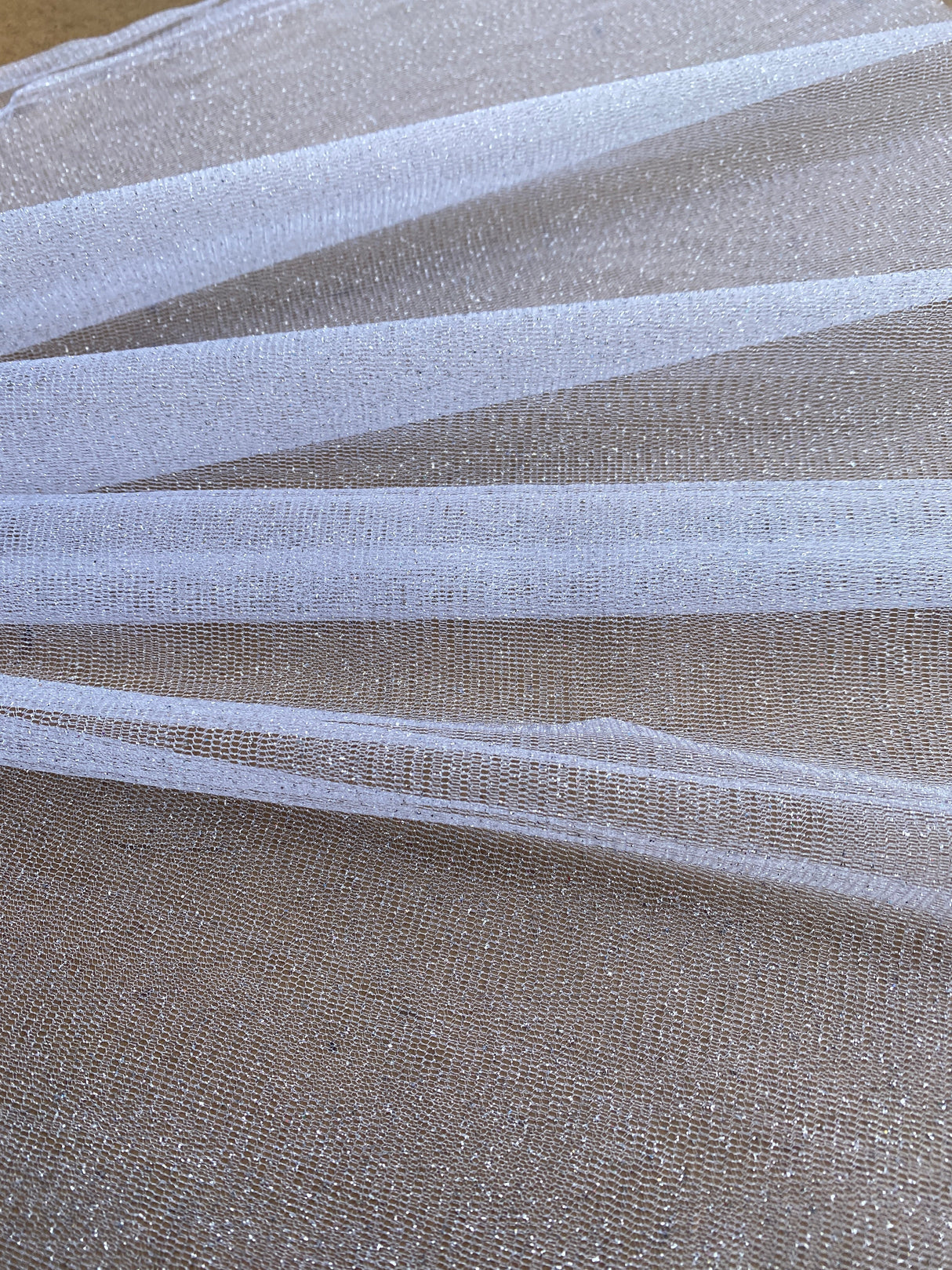 White Glitter Tulle