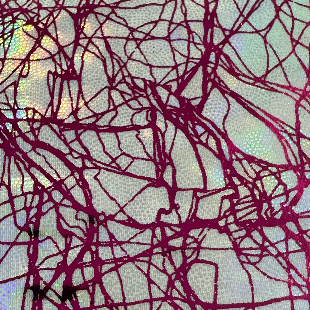 Polyester Spandex Foggy Foil Fabric 4-Way Stretch Chaos