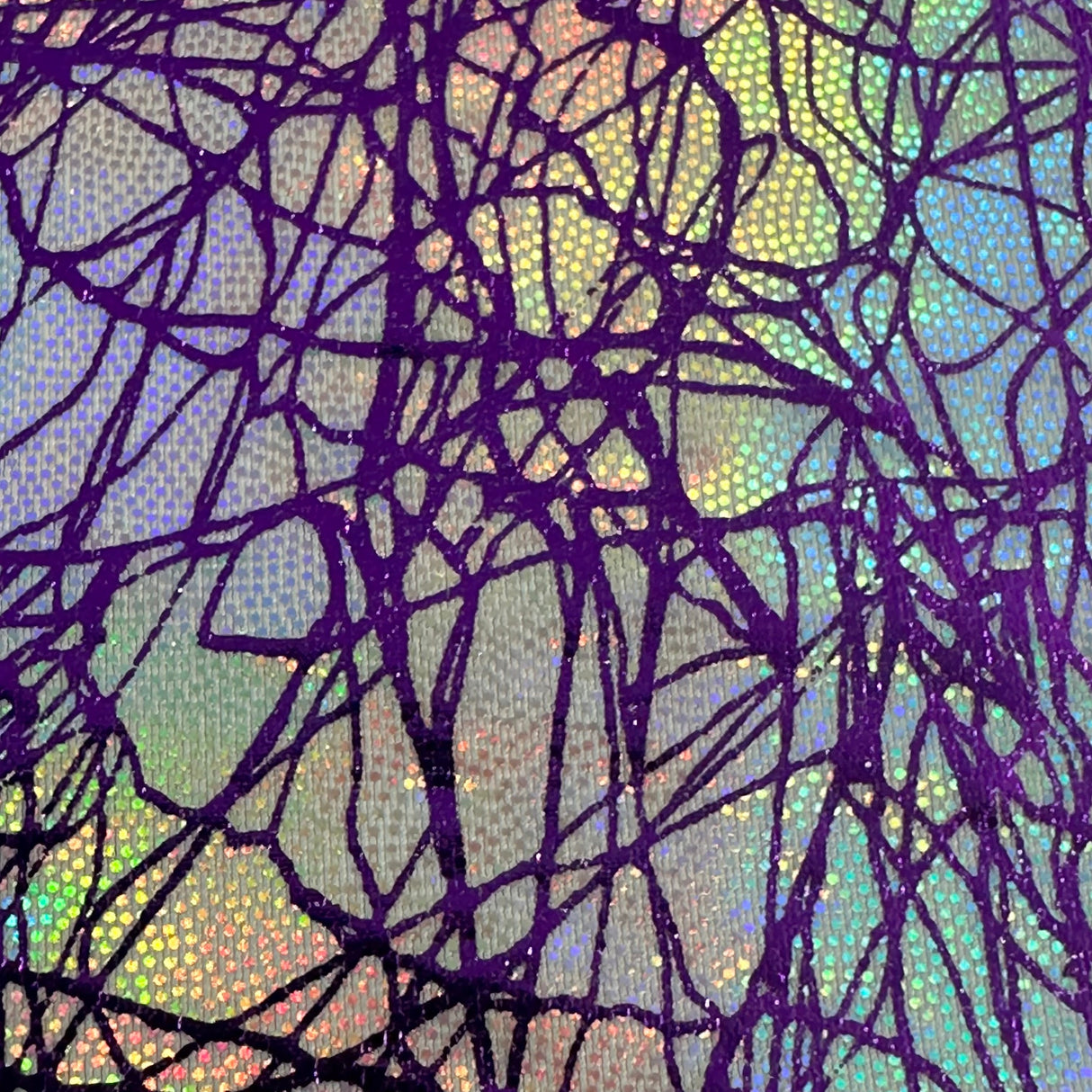Polyester Spandex Foggy Foil Fabric 4-Way Stretch Chaos