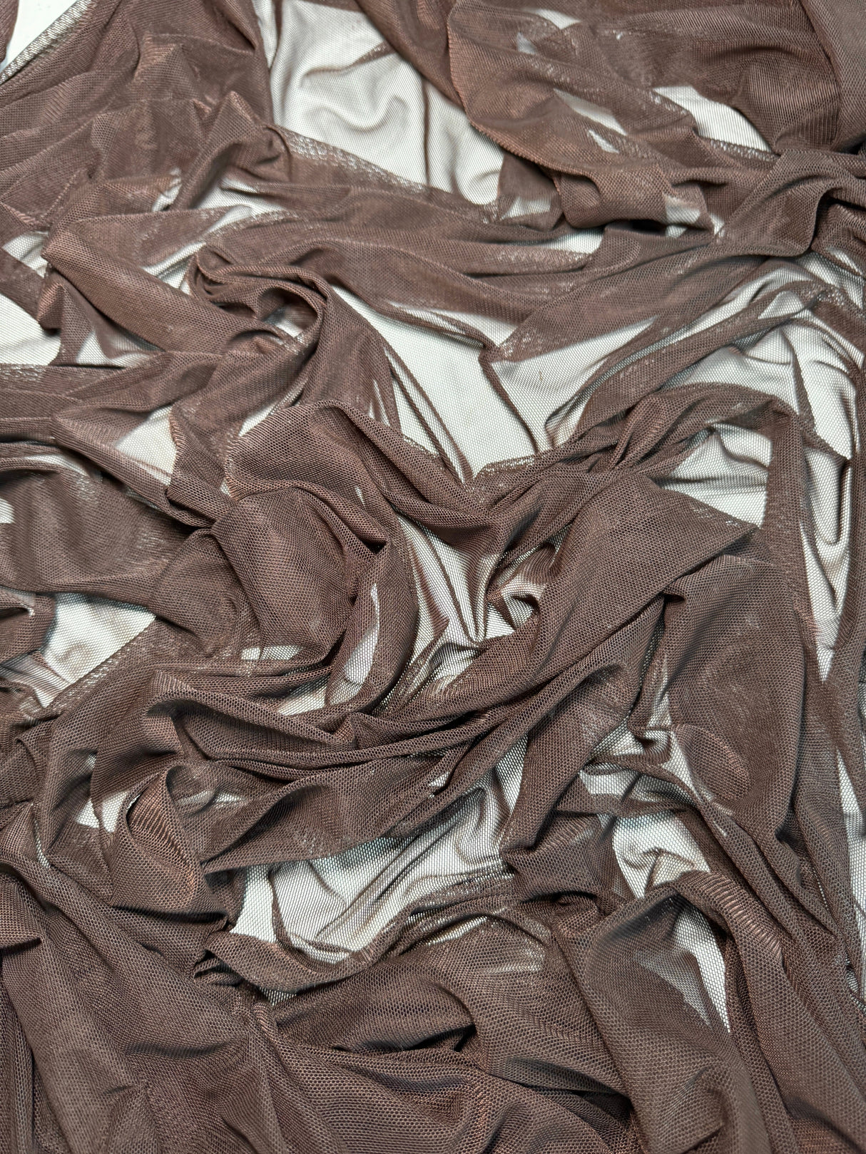 Chocolate Brown 4-Way Stretch Power Mesh