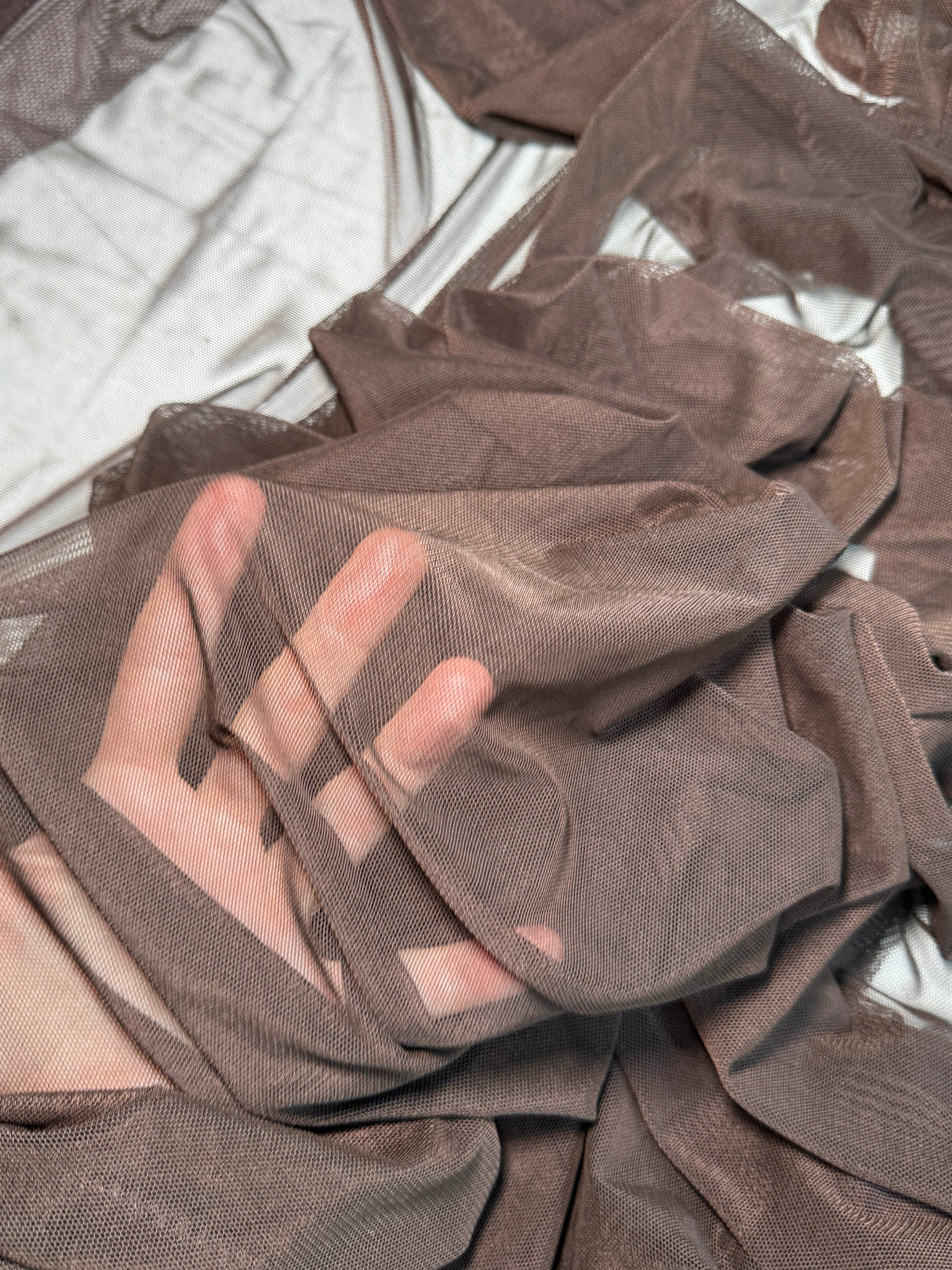 Chocolate Brown 4-Way Stretch Power Mesh