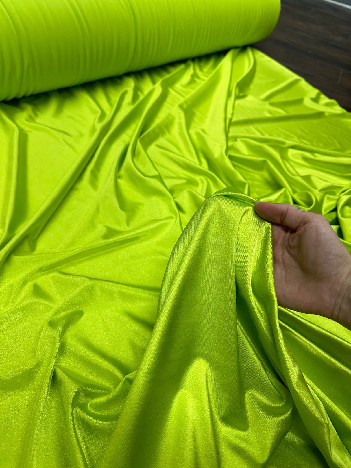 Shiny Nylon Spandex Lime Green