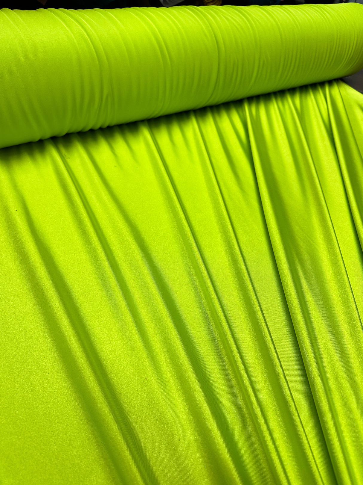 Shiny Nylon Spandex Lime Green