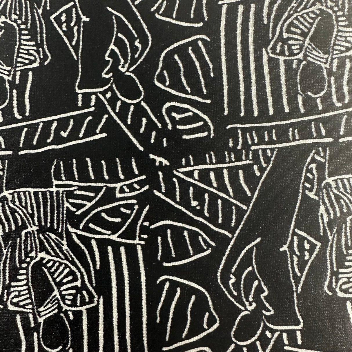 Nylon Spandex Fabric Jumbo Ancient Print 45"