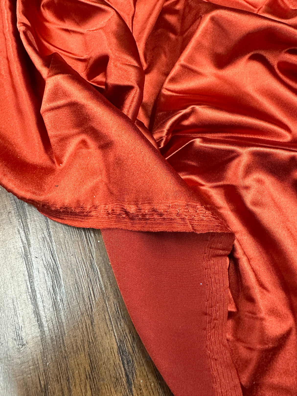 Rust Shiny Nylon Spandex