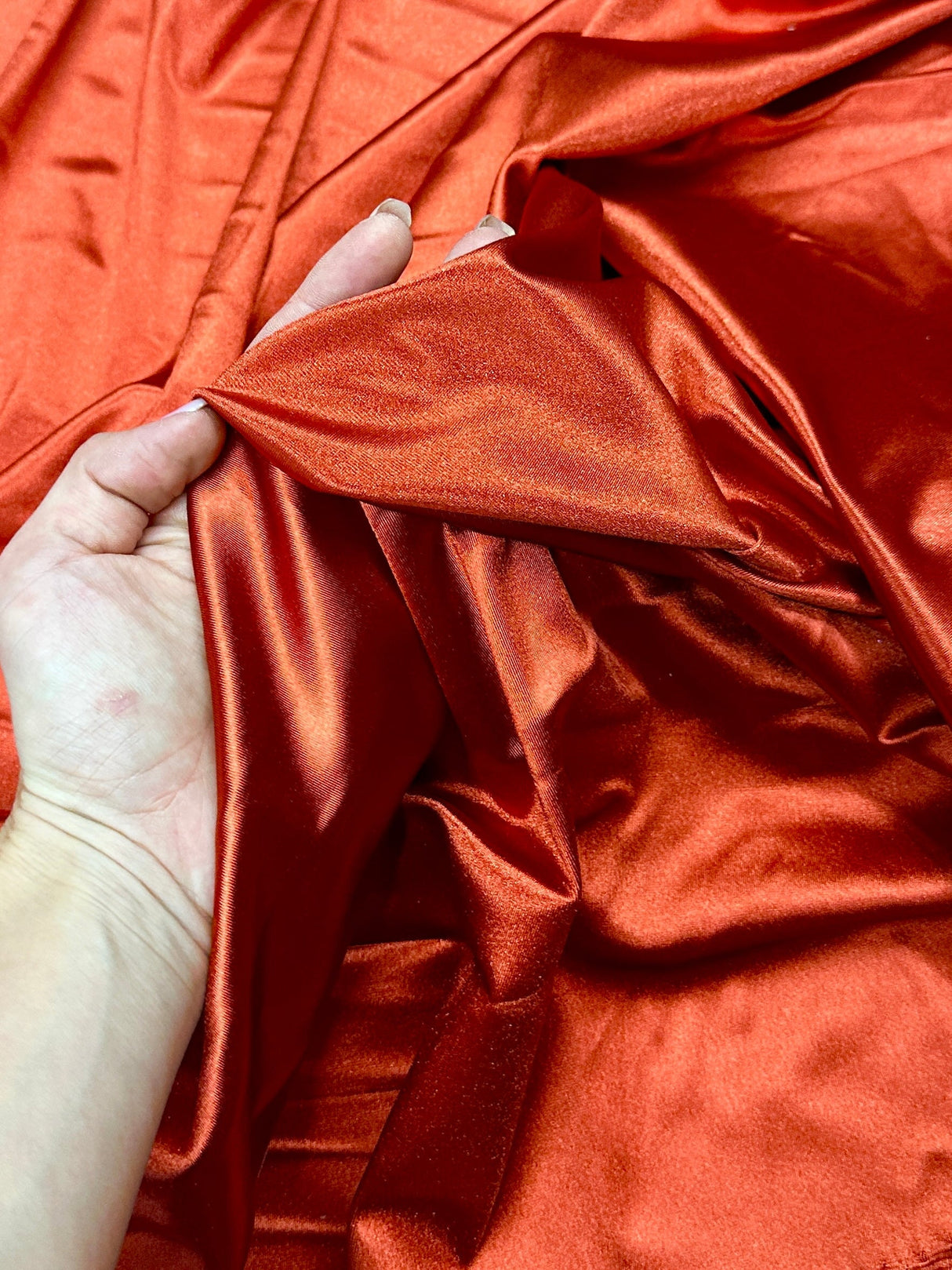Rust Shiny Nylon Spandex
