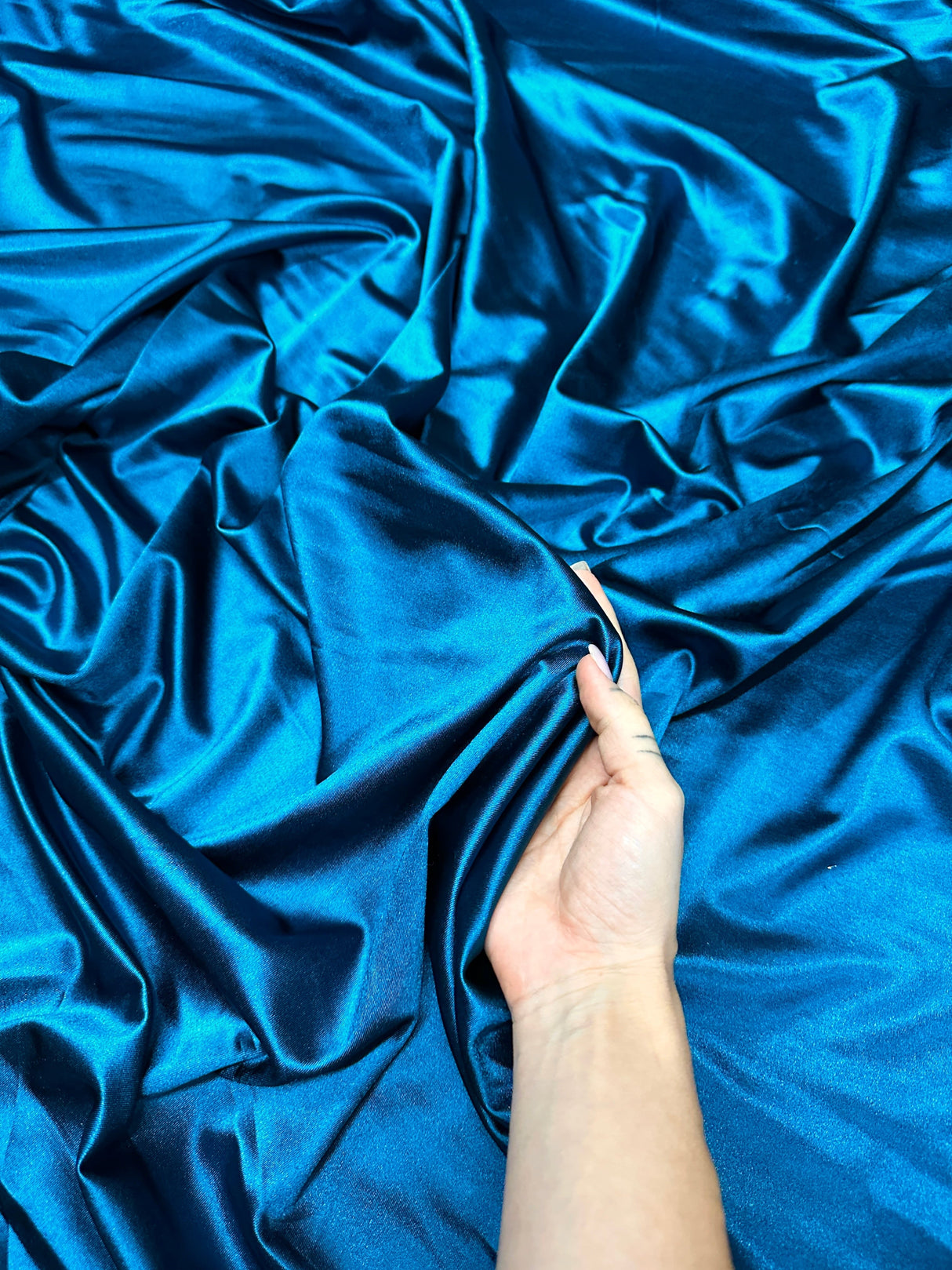 Shiny Nylon Spandex Deep Teal