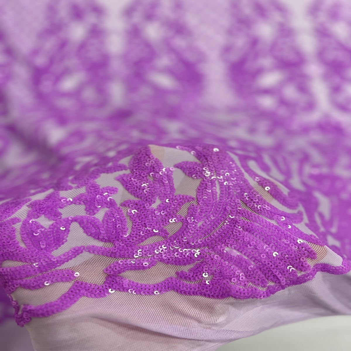 Stretch Sequins Fabric Luna Sequin Mesh
