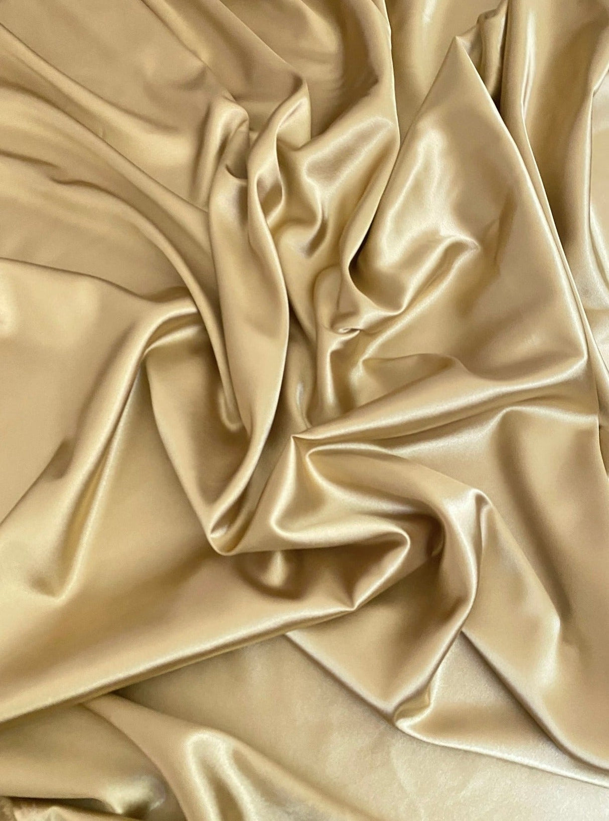 Gold Silky Stretch Satin