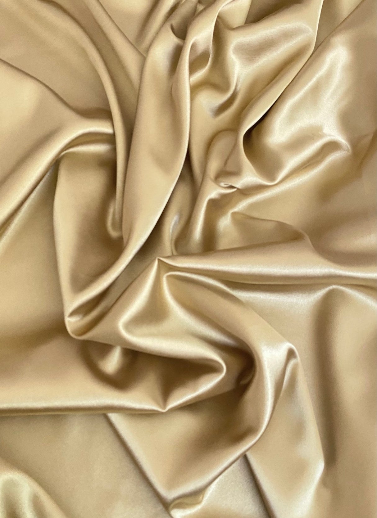 Gold Silky Stretch Satin