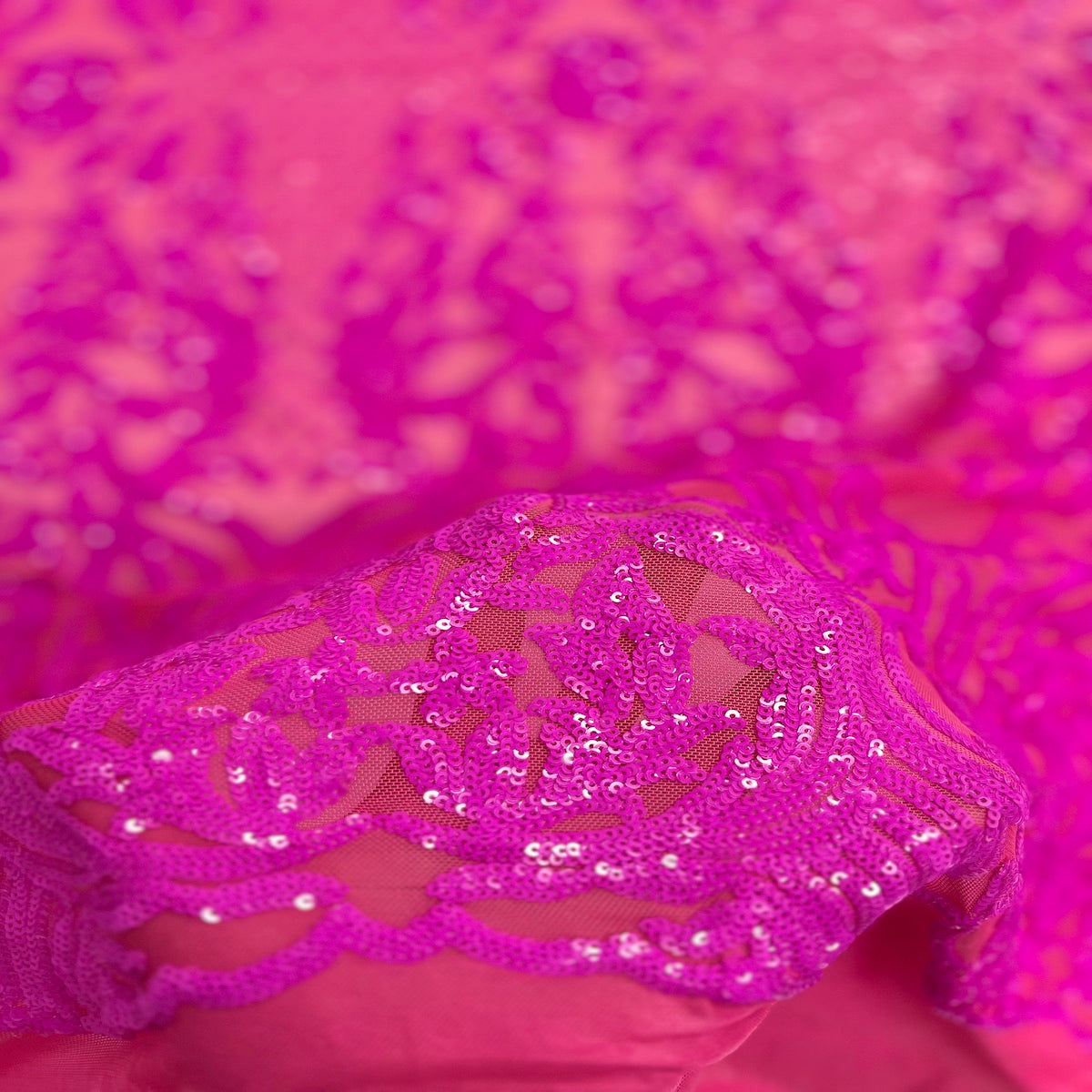 Stretch Sequins Fabric Luna Sequin Mesh