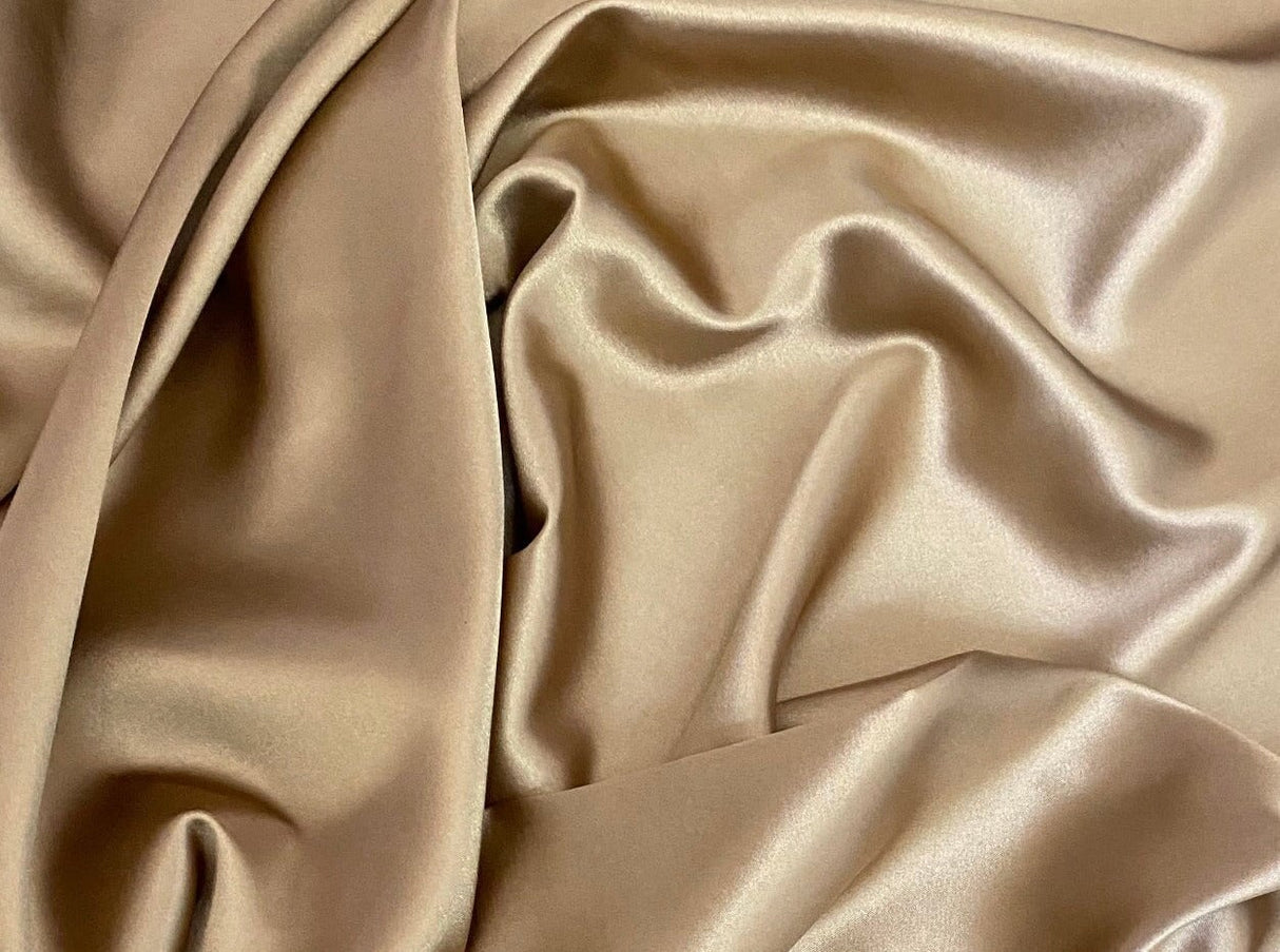 Stretch Satin Caramel