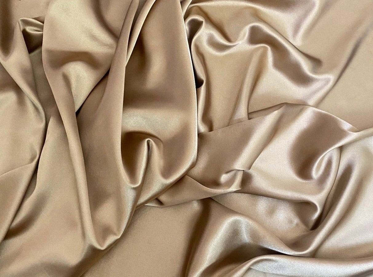 Stretch Satin Caramel