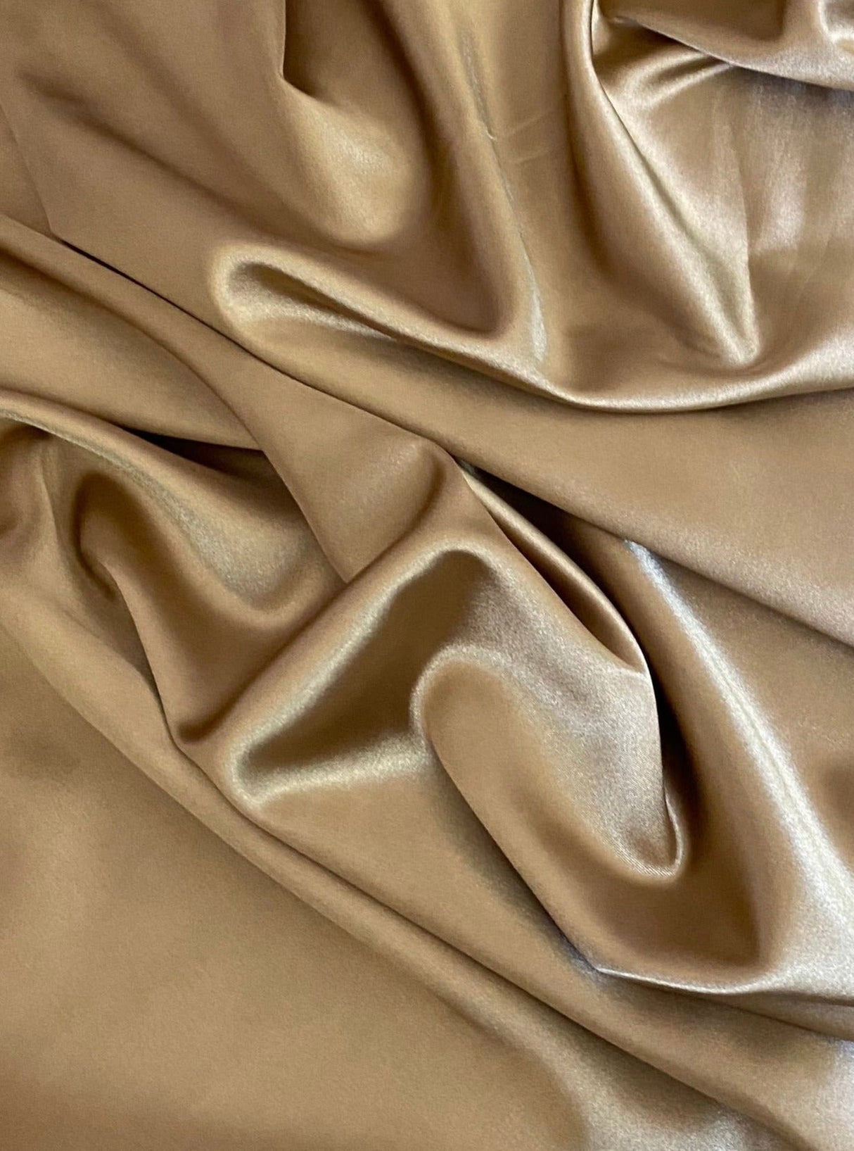 Stretch Satin Caramel