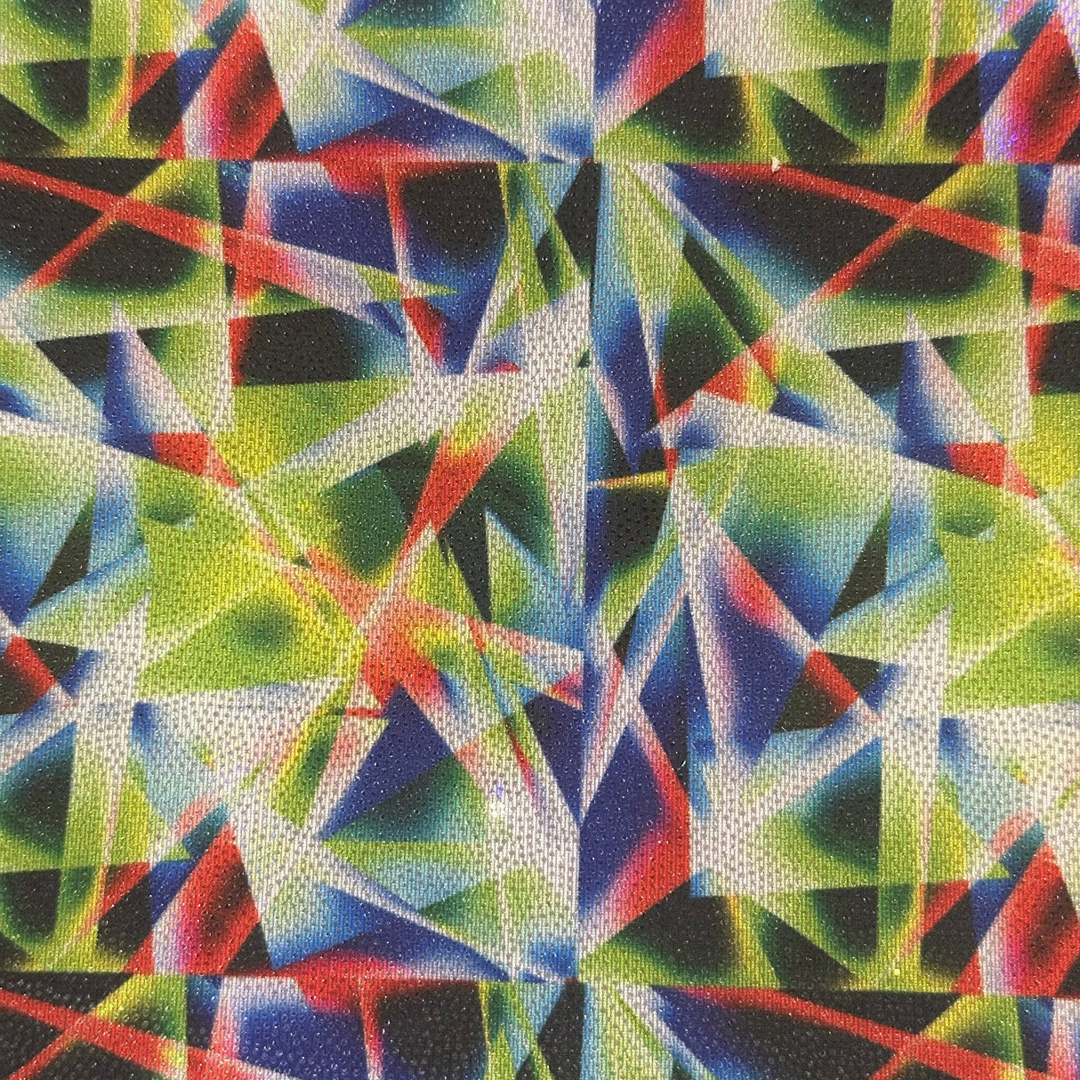 Hologram Spandex Fabric Crystal Digital 4-Way Stretch Lime 60"