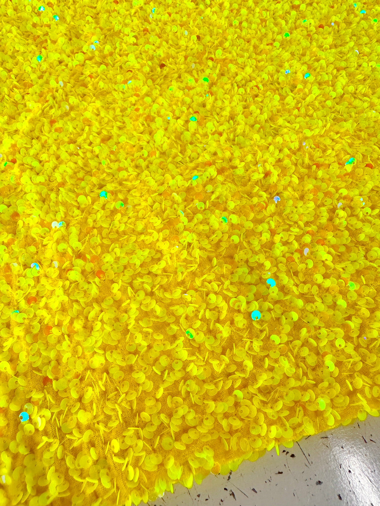 Yellow Sequin Velvet