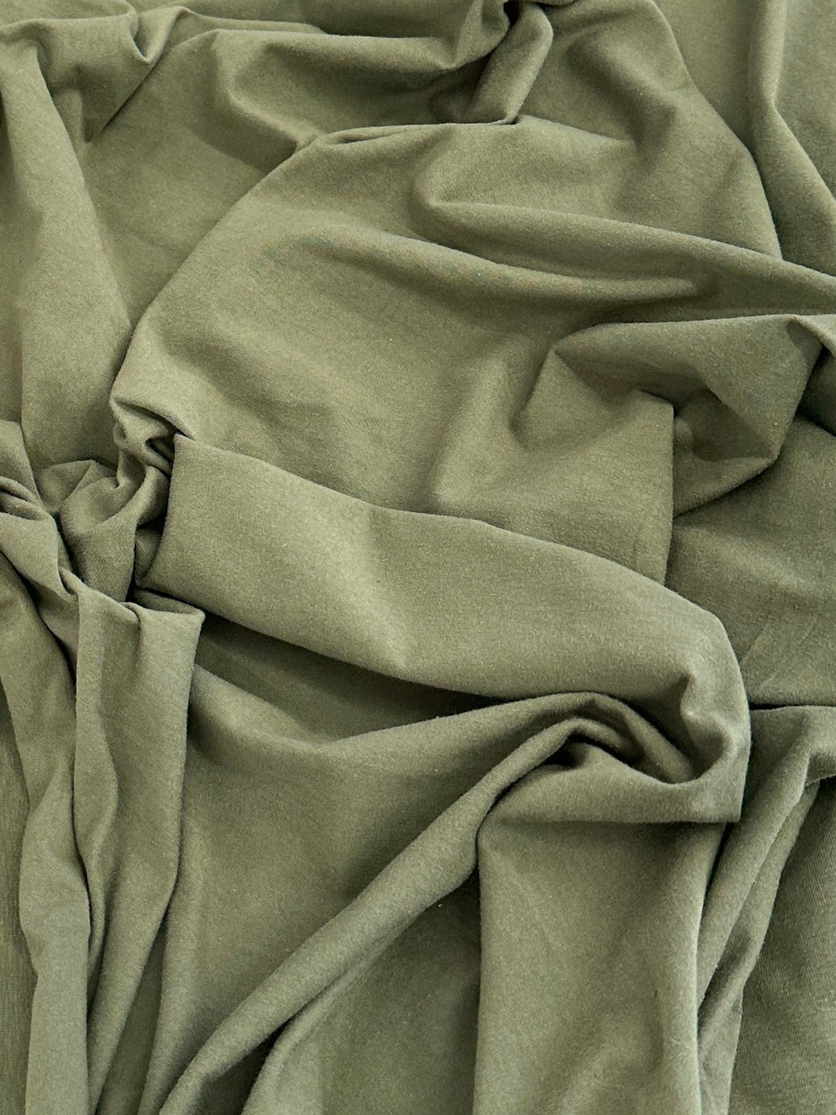 Cotton Jersey Knit Army Green