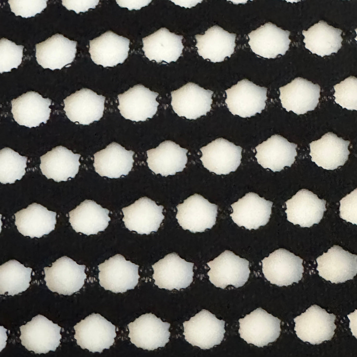 Poly Span Pentagon Fishnet Fabric 60" Black White