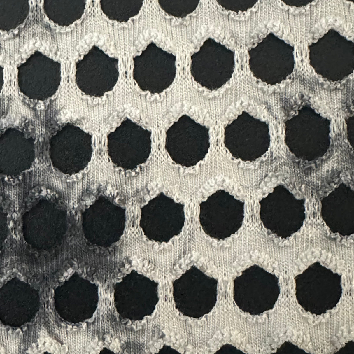 Poly Span Pentagon Fishnet Fabric 60" Black White