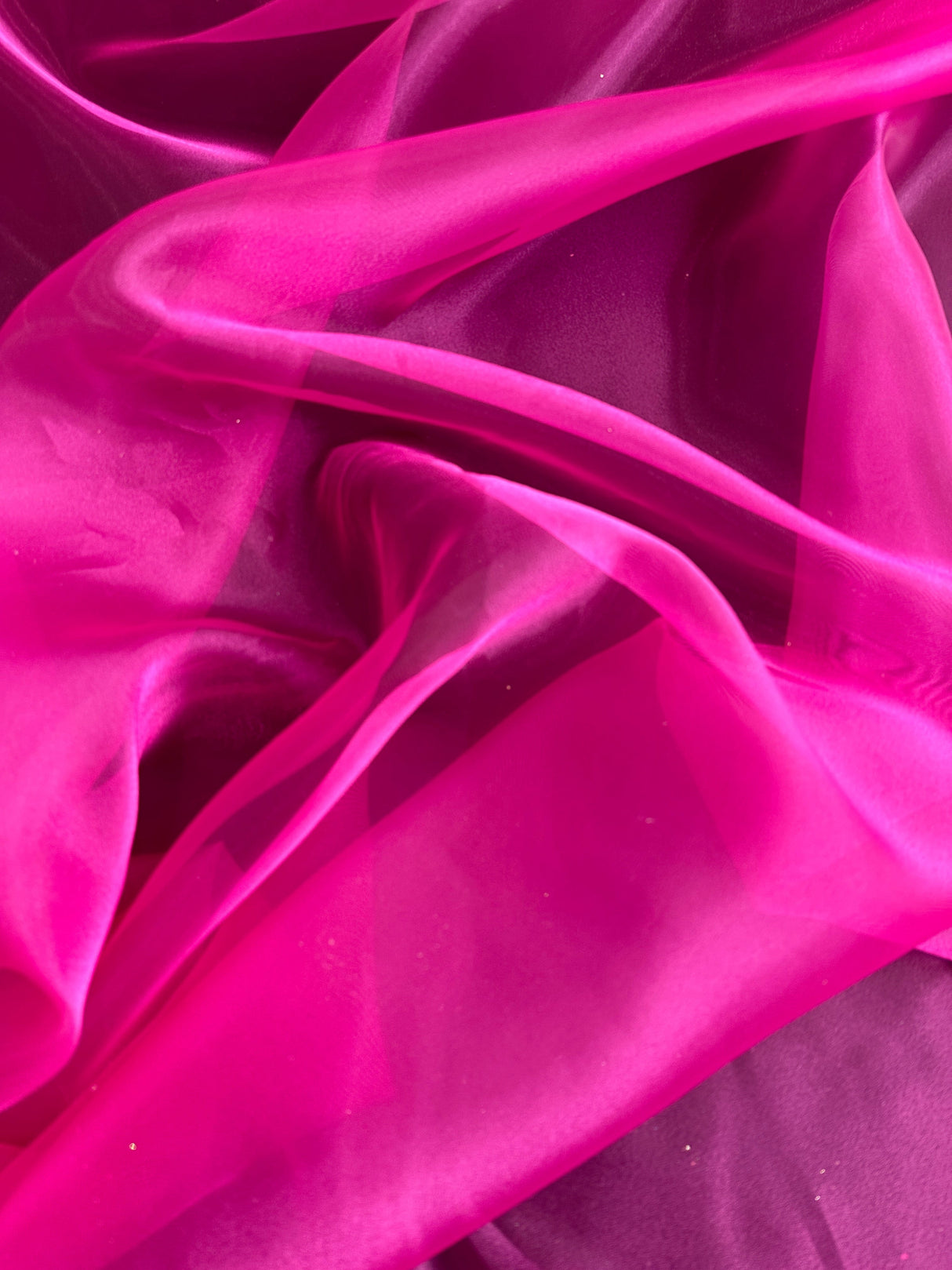 Shimmering Fuchsia Organza
