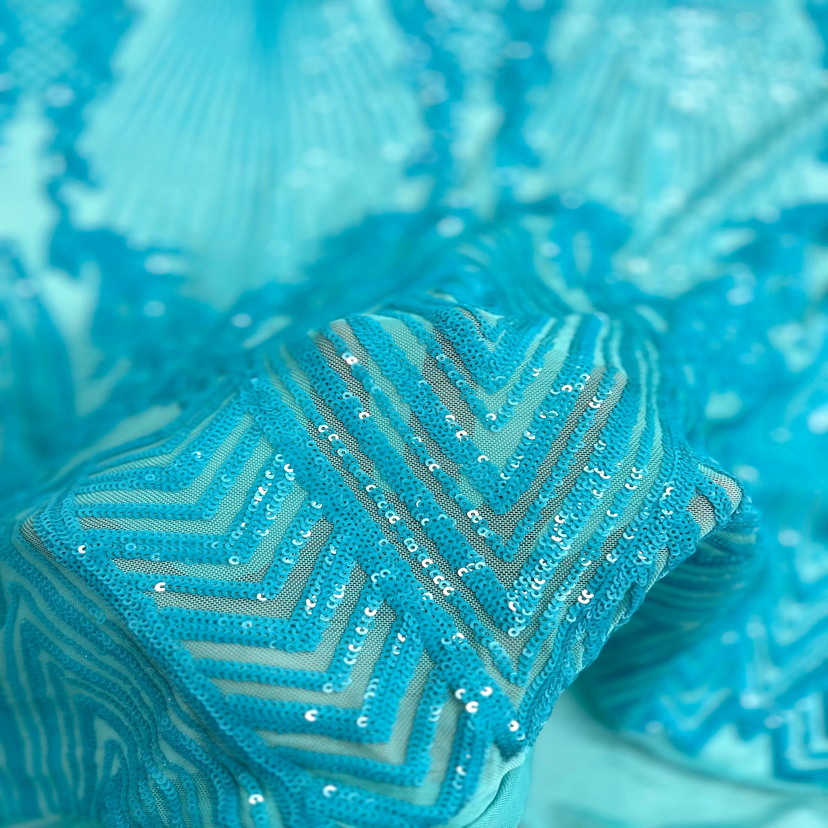 Stretch Sequins Fabric Alpica Geometric