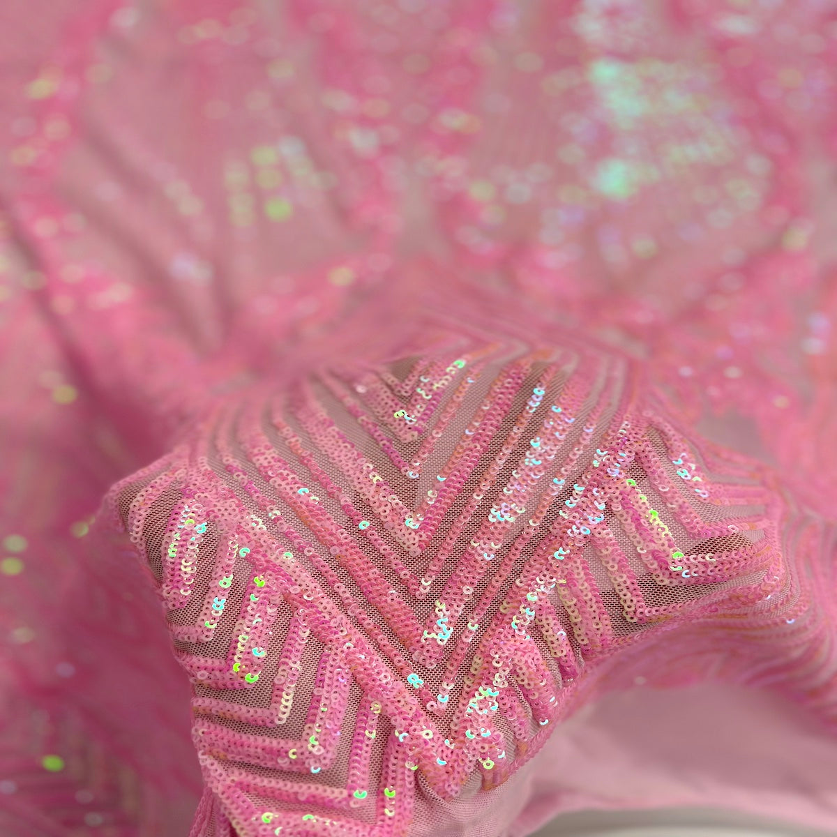 Stretch Sequins Fabric Alpica Geometric