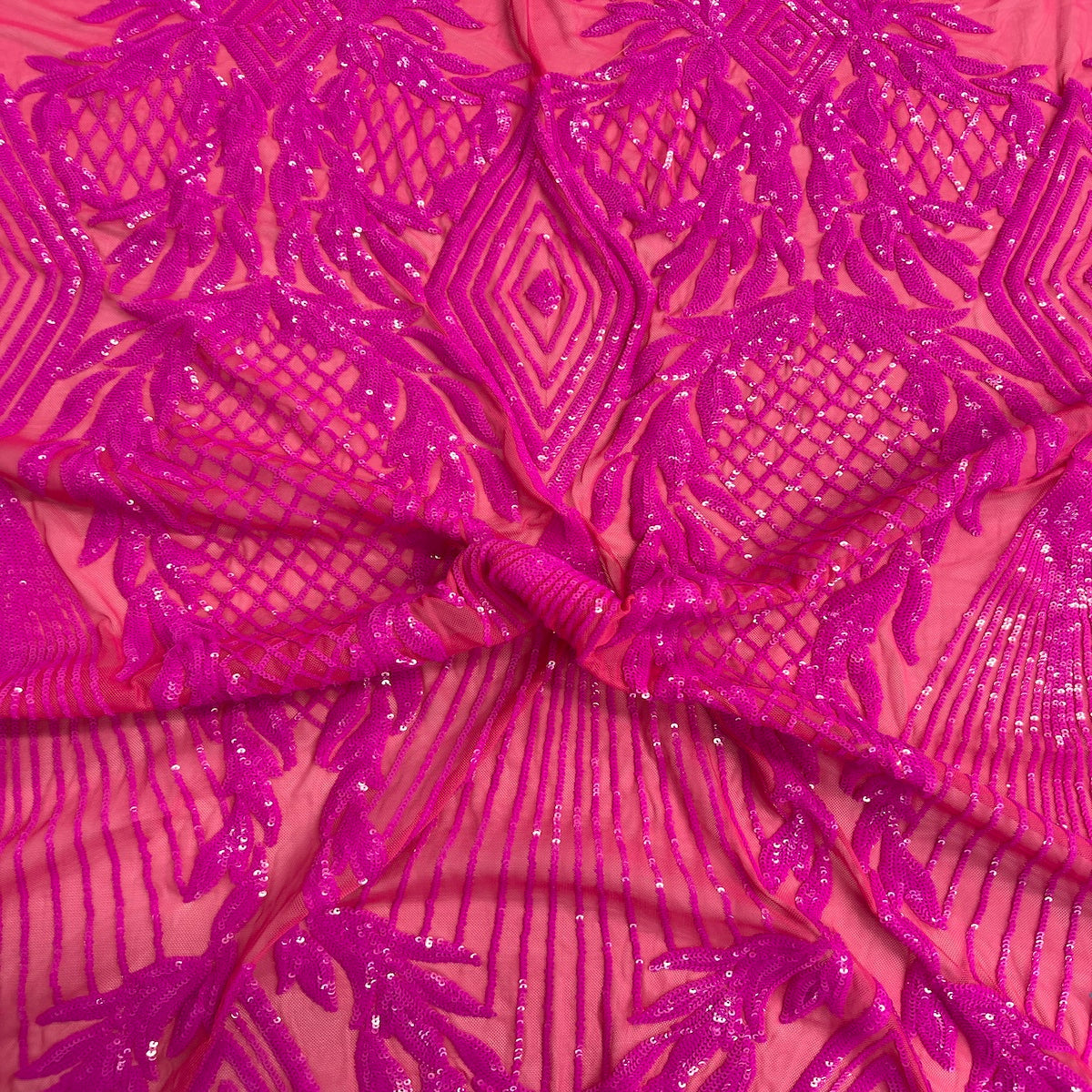 Stretch Sequins Fabric Alpica Geometric