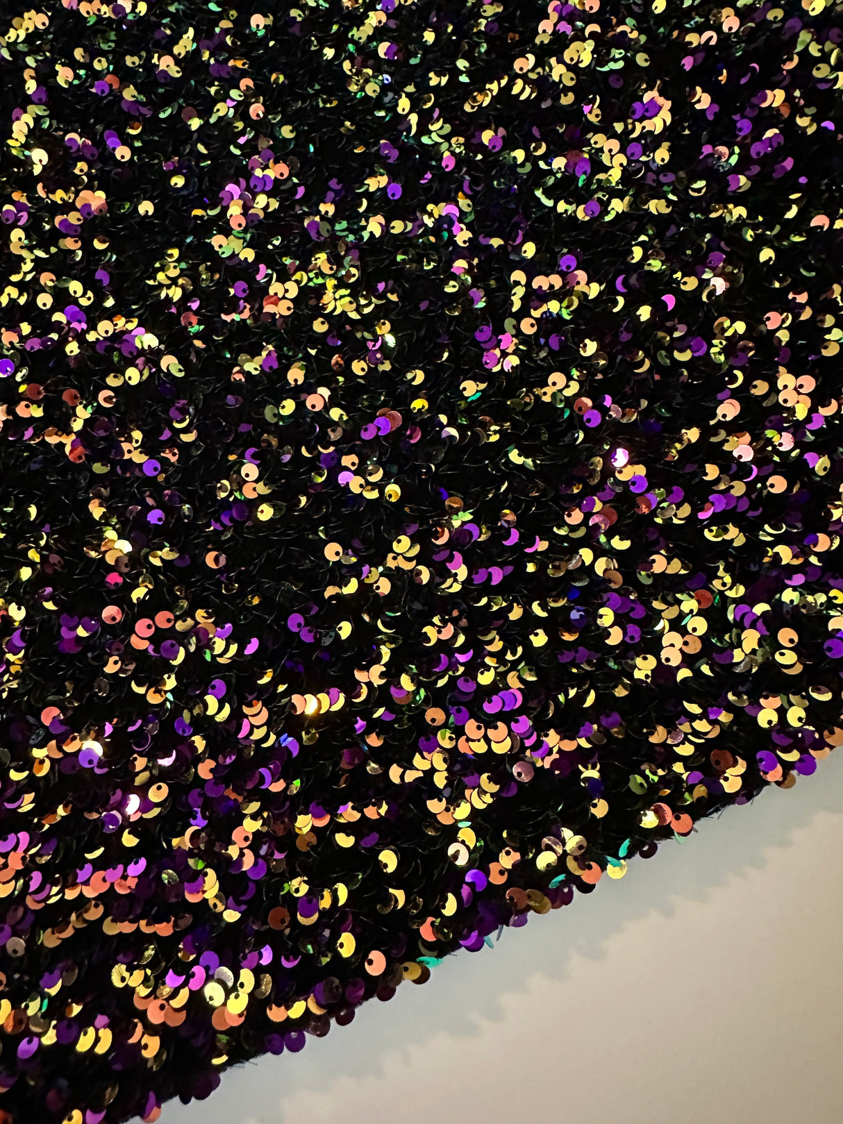 Sequin Velvet in Iridescent Purple