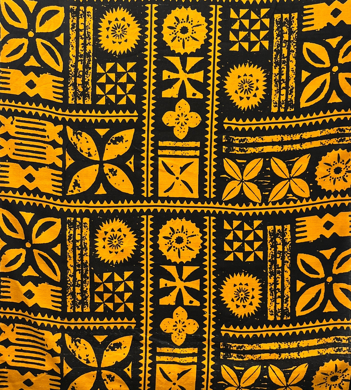 Cotton Barkcloth Fabric Tapa Light Print