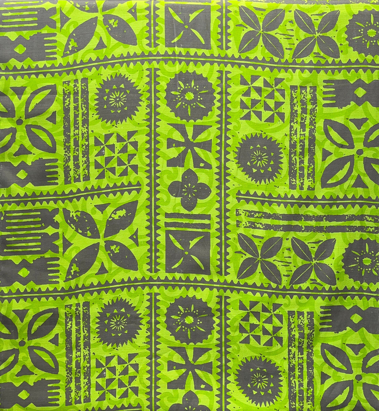 Tapa Cotton Light Barkcloth Cotton Fabric - Manulua Print, 45" Width (1 Yard)
